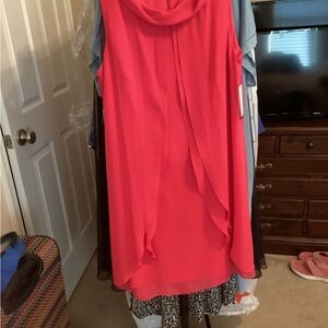 SLNY Vibrant Pink Sleeveless Dress